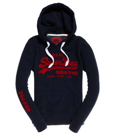 Vintage Logo Hoodie mit geflockter Logoprägung Image 2