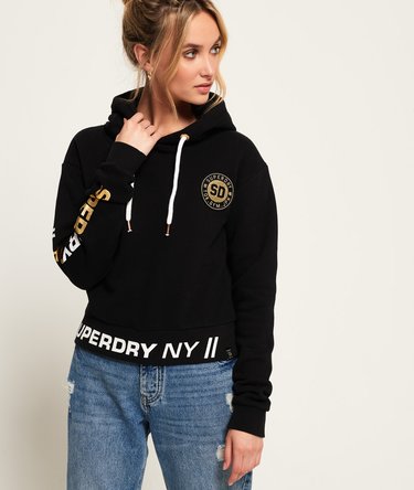 Graphic Hem Hoodie Image 1