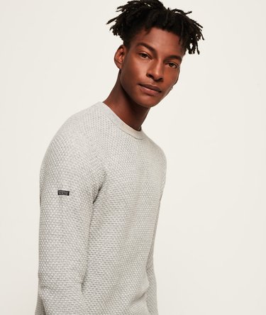 Premium Textured Pima Crew Neck Jumper Image 5