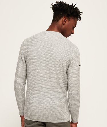 Premium Textured Pima Crew Neck Jumper Image 3