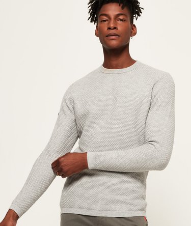 Premium Textured Pima Crew Neck Jumper Image 1