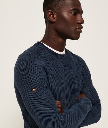 Garment Dye L.A.Textured Crew Jumper Image 5