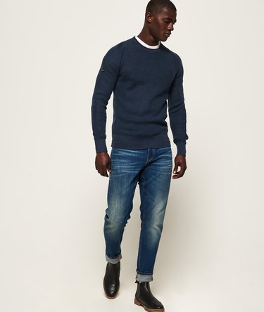Garment Dye L.A.Textured Crew Jumper Image 3
