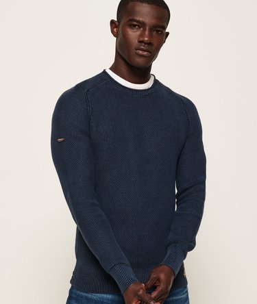 Garment Dye L.A.Textured Crew Jumper Image 1
