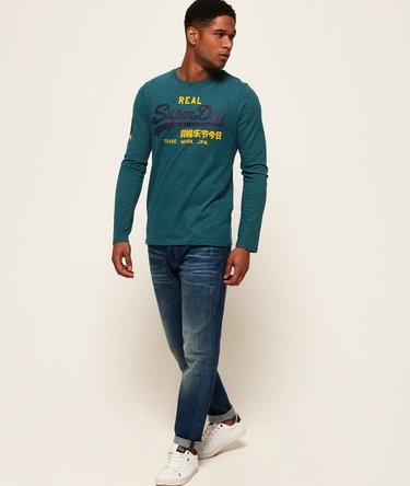 Camiseta Vintage con logo bicolor Image 3
