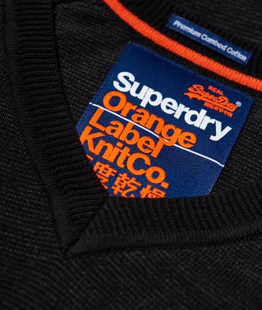 Orange Label Cotton Vee Neck Jumper Image 5