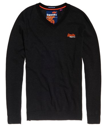 Orange Label Cotton Vee Neck Jumper Image 2