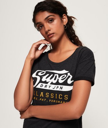 Camiseta con logo clásico bordado Slim Boyfriend Image 5