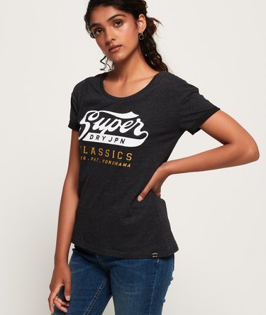Camiseta con logo clásico bordado Slim Boyfriend Image 1