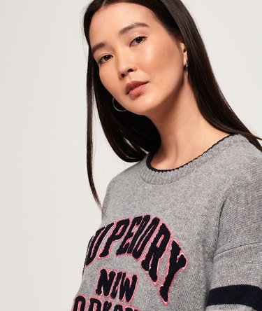 College Sport Logo Knit Jumper Image 5