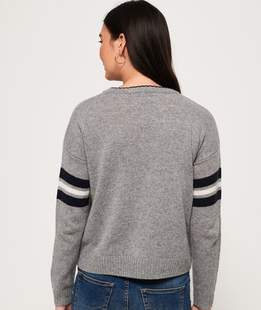 College Sport Logo Knit Jumper Image 4