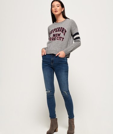 College Sport Logo Knit Jumper Image 3