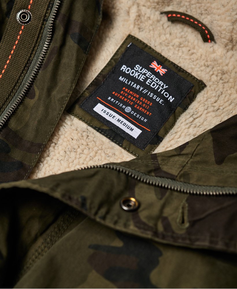 Military Parka Jacket Dział męski w huraganowe moro | Superdry PL
