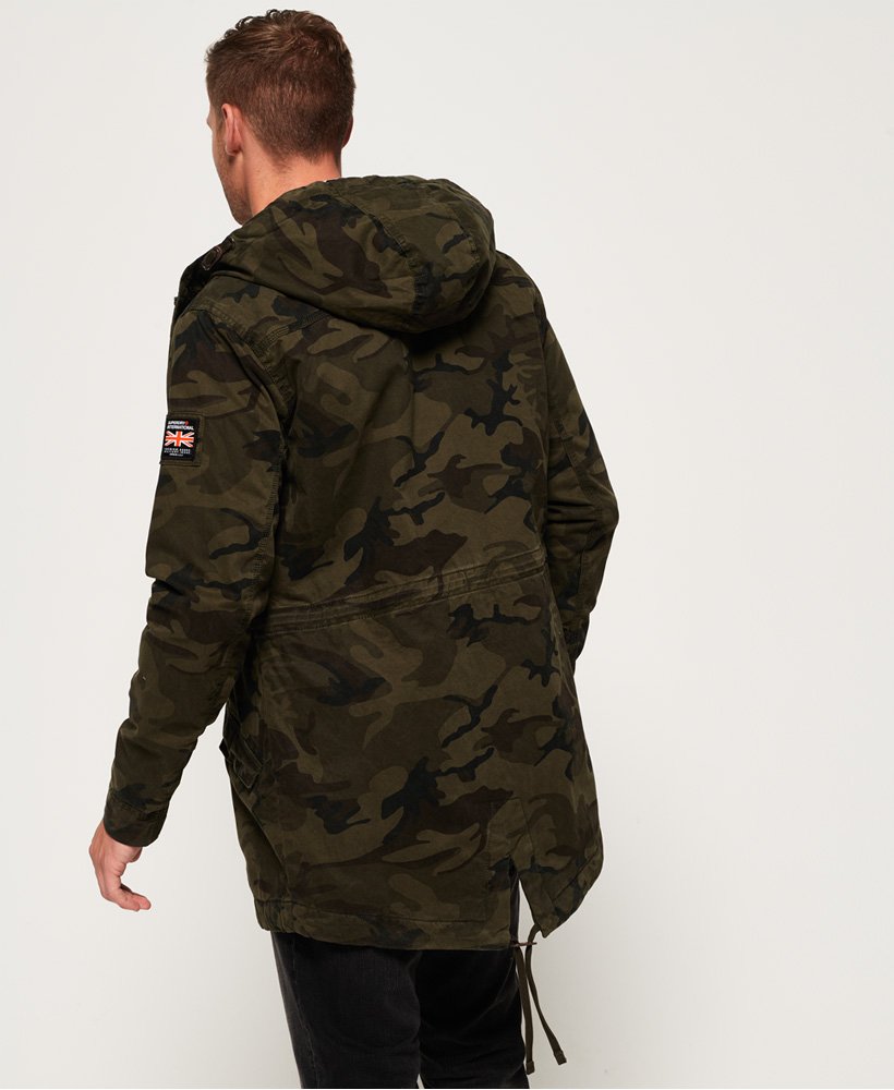 Military Parka Jacket Dział męski w huraganowe moro