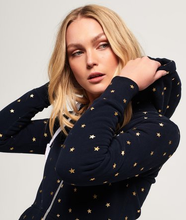 Classic Script All Over Print Zip Hoodie Image 5