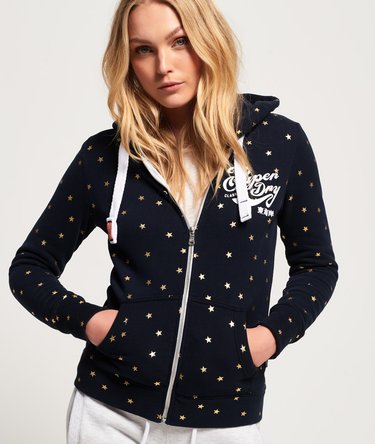 Classic Script All Over Print Zip Hoodie Image 1