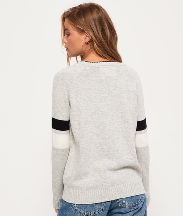 Varsity Intarsia Knit Jumper Image 4