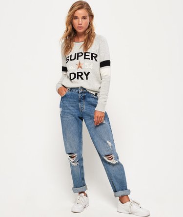 Varsity Intarsia Knit Jumper Image 3
