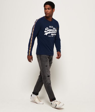 Vintage Logo Panel Stripe Long Sleeve T-Shirt Image 3