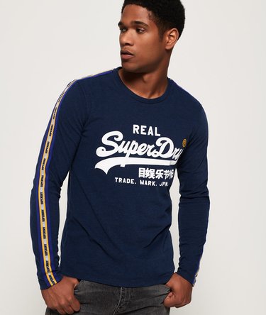 Vintage Logo Panel Stripe Long Sleeve T-Shirt Image 1