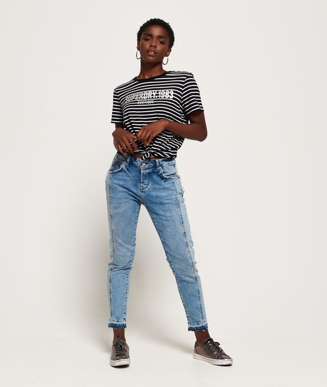 Jean Femme Superdry Taille 42 – Modèle Boyfriend Riley Girl Friend Délavé
