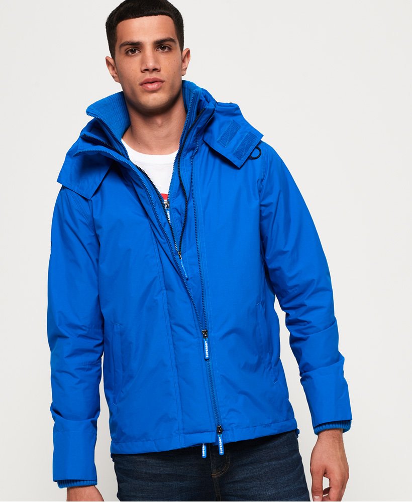 Heren Technical Pop Zip SD-Windcheater met capuchon in super denby/black |  Superdry NL