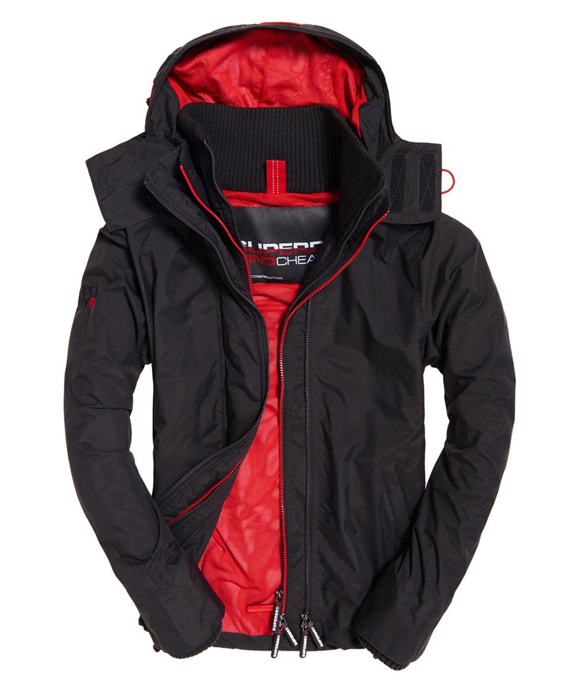 superdry tech hood pop zip windcheater