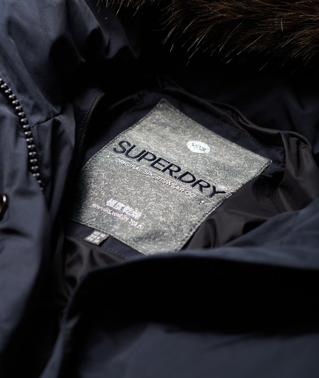 womens Cocoon Parka in SUPER DARK NAVY Superdry UK