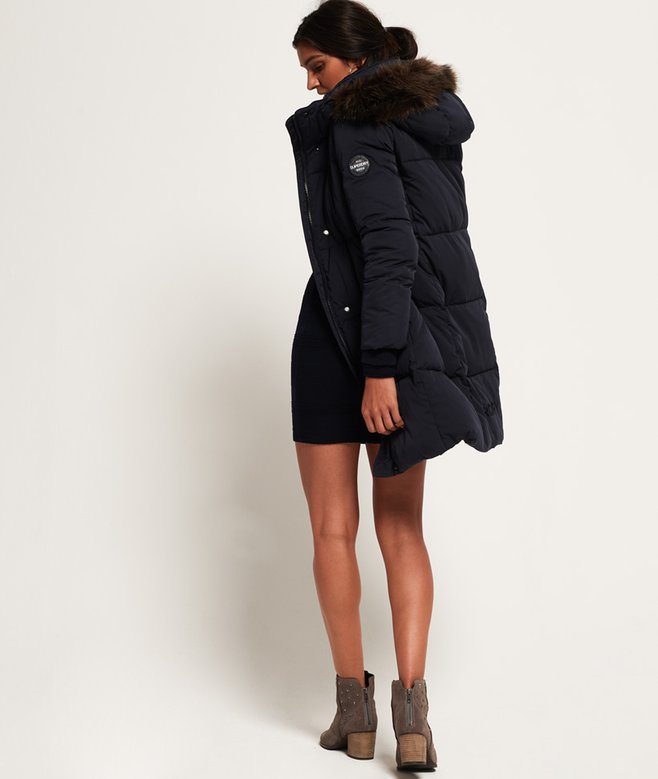 womens Cocoon Parka in SUPER DARK NAVY Superdry UK