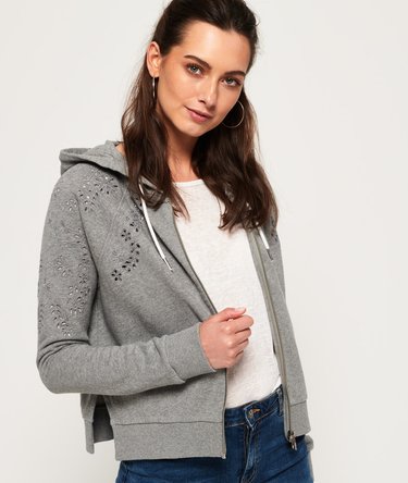 Ivy Broidery Zip Hoodie Image 1