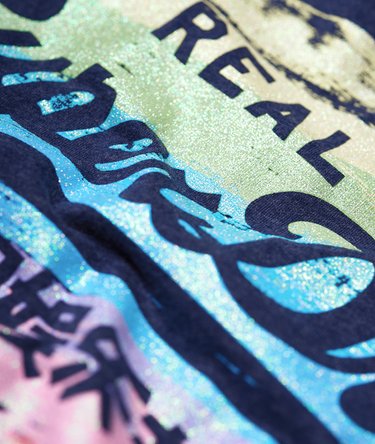 T-shirt à logo Vintage arc-en-ciel peint Image 7