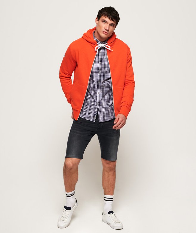 Sweat zippé à capuche Orange Label Heavy Winterbleu pétrole poussière pour Homme | FR