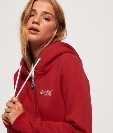 Orange Label Zip Hoodie Image 1