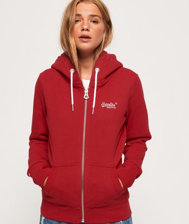 Orange Label Zip Hoodie Image 5