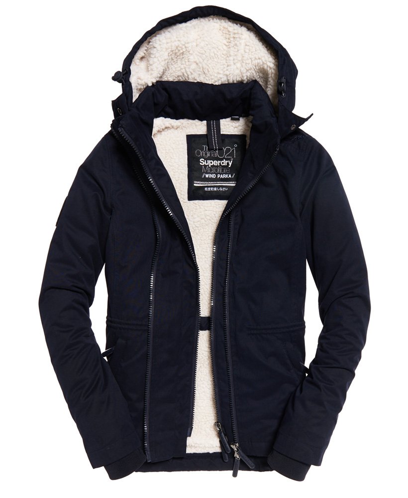 womens Boxy Snorkle Hooded SD-Windparka Jacket in SUPER DARK NAVY | Superdry  UK