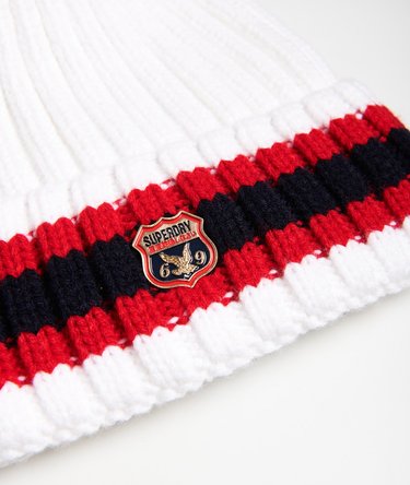Aimee Stripe Ribbed Beanie Image 3