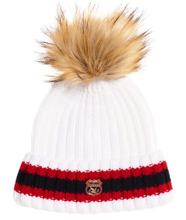 Aimee Stripe Ribbed Beanie Image 2