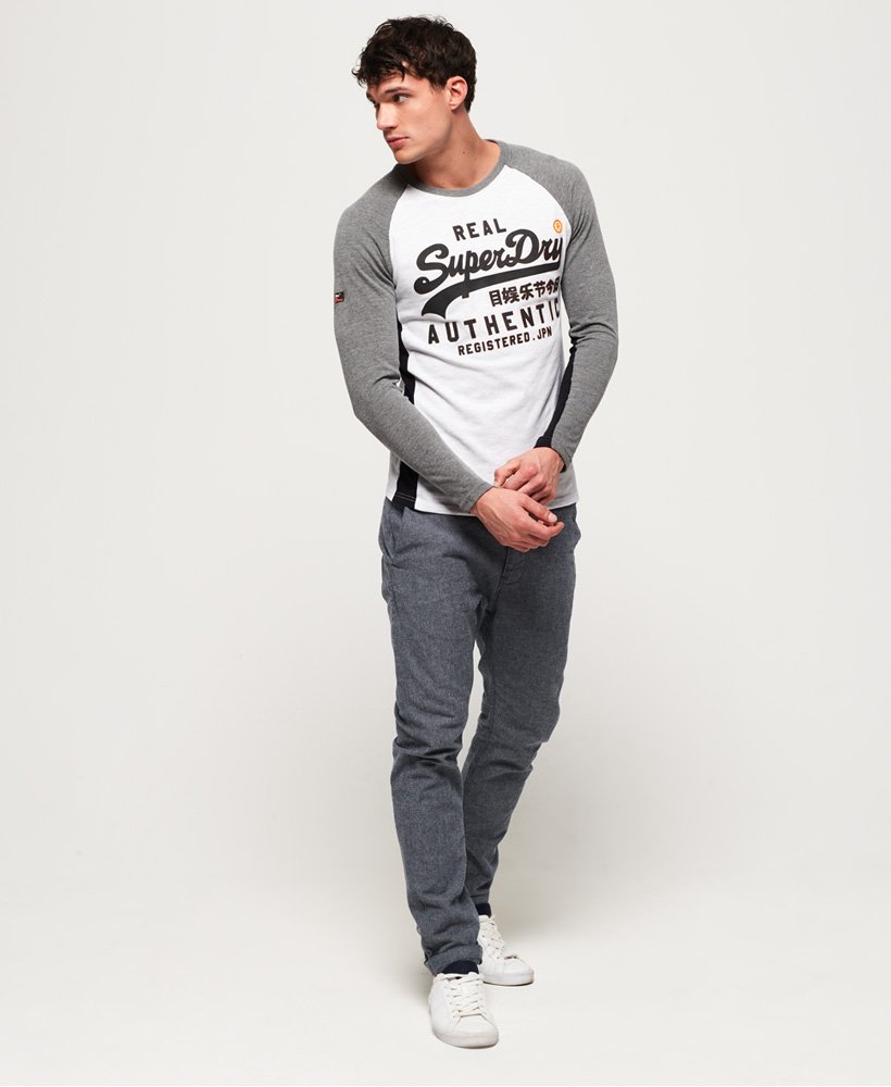 【GRAVER】25SS★ FRIDAY Vintage Raglan Long Sleeve T-Shirt mens Vintage Logo Raglan Long Sleeve T-Shirt in Blizzard
