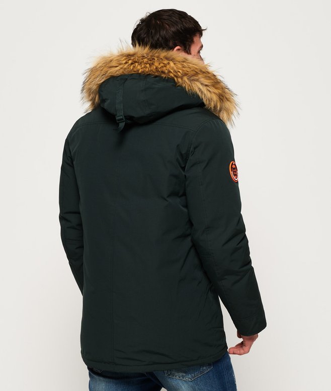mens Rookie Down Parka Jacket in DEEP FOREST Superdry UK