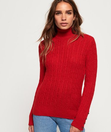 Croyde Roll Neck Cable Knit Jumper Image 1