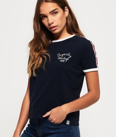 Heritage Embroidery Ringer Boxy T-shirt Image 1