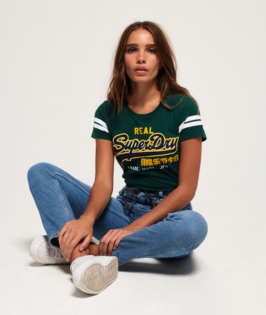 T-shirt Applique Vintage Logo Mock Image 1
