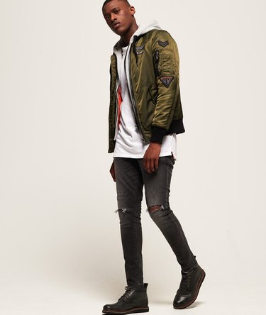 Patch Rookie Flight Bomber Jacket Image 3