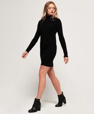 Nordic Knit Funnel Neck Dress