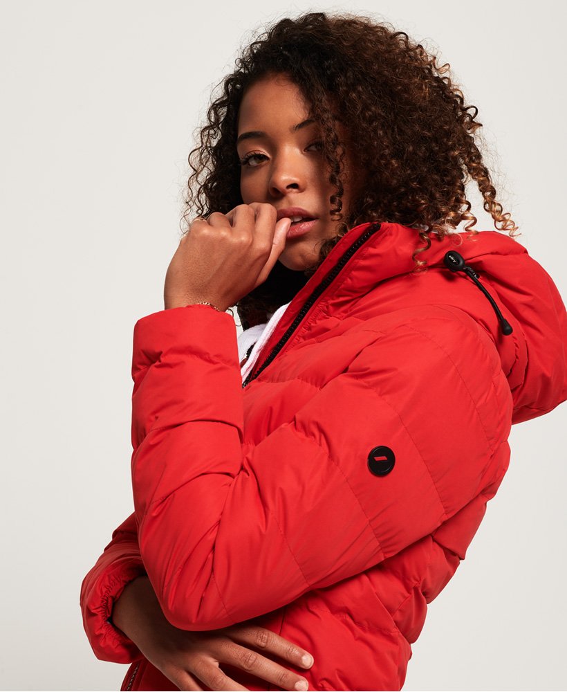 womens SDX Arctic Hood Jacket in RED | Superdry US