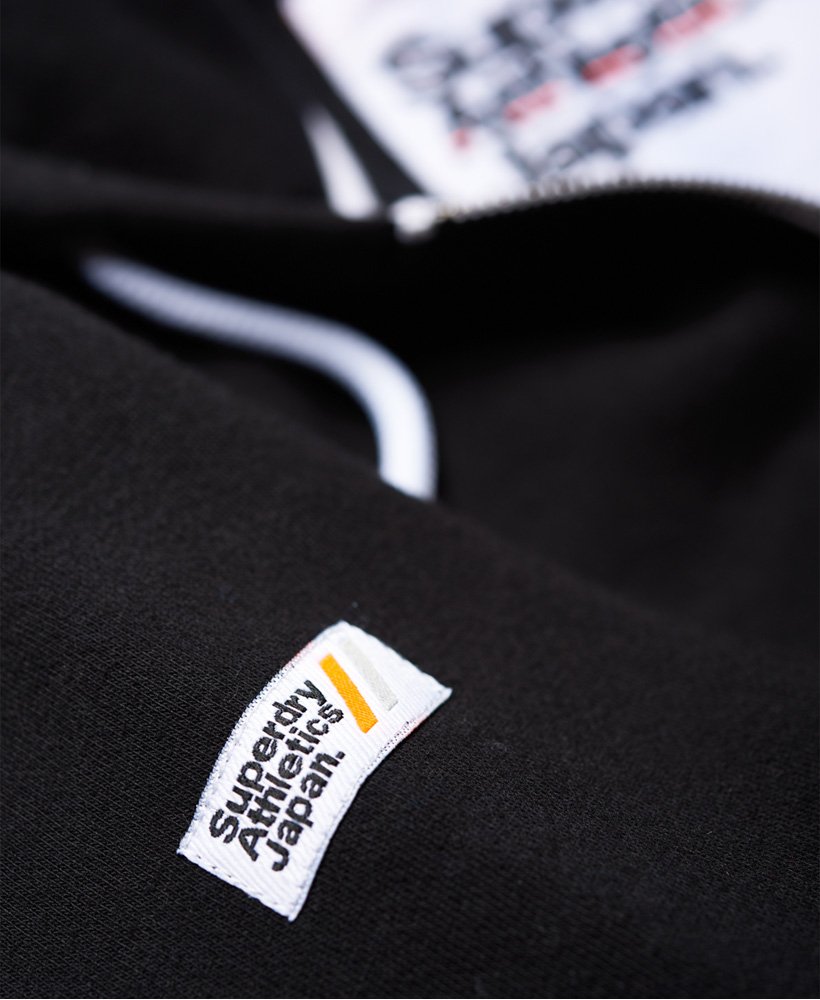 mens LA Athletic Zip Hoodie in JET BLACK | Superdry US