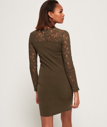 Lace Panelled Mini Dress Image 3