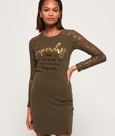 Lace Panelled Mini Dress Image 1