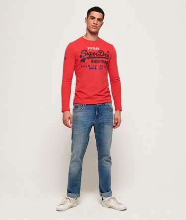 T-shirt ze wzorzystym logo i długim rękawem Premium Goods Image 3