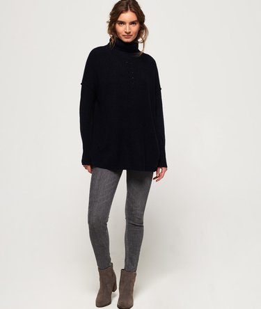 Maya Ribbed Poncho Image 1
